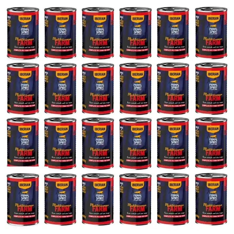 Prémium PRIMAL SPIRIT Iberian Mediterranean Farm 24x400 g-os konzerv