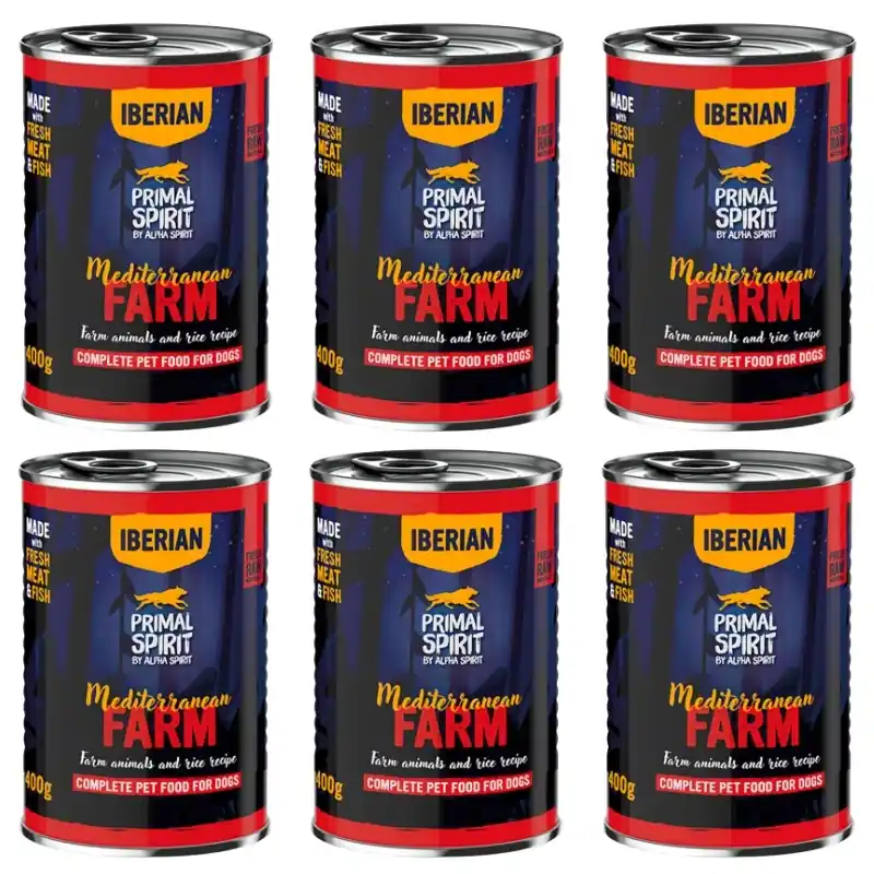 PRIMAL SPIRIT Iberian Mediterranean Farm 6x400 g-os konzerv Szuper akció