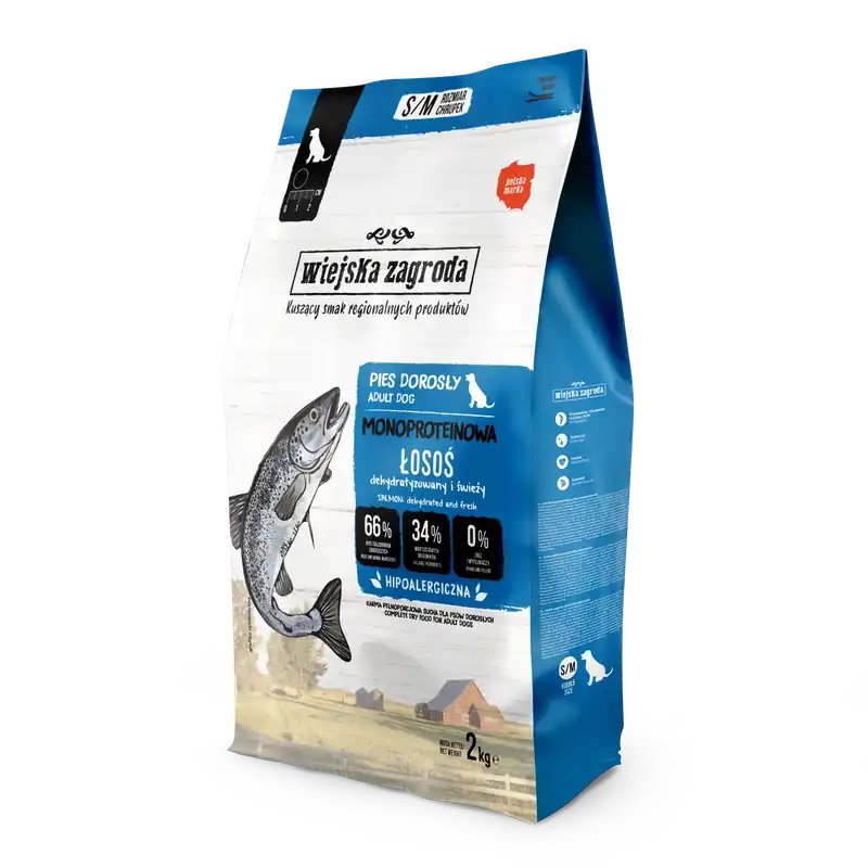 Biztonságos fizetés Monoprotein Vidéki Farm – Lazac S/M 2 kg