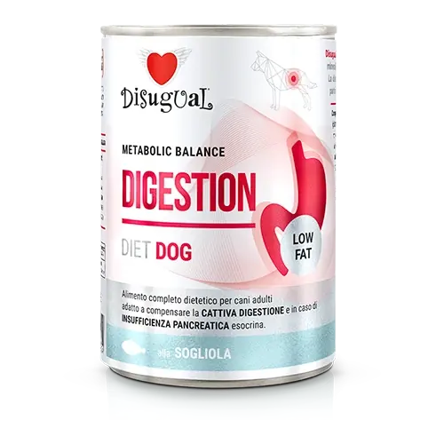 Árcsökkenés Disugual Karma nedves kutyaeledel, állatorvosi DIGETION Sola (felnőtt) 400 g