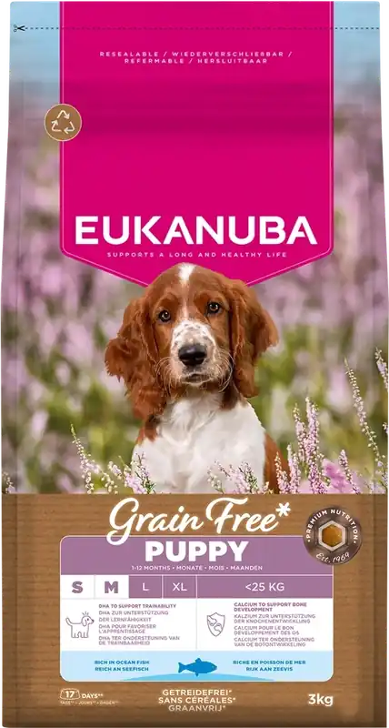 EUKANUBA Puppy&Junior Small/Medium Grain Free 3kg Exkluzív ajánlat