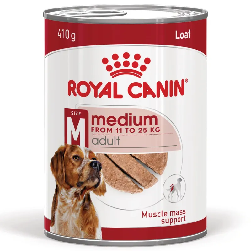 Azonnali szállítás ROYAL CANIN® Medium Adult 410 g nedves eledel, pástétom felnőtt kutyáknak, közepes testű fajtáknak