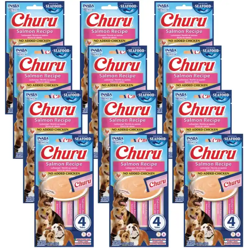 Azonnal elérhető INABA Dog Churu (hal alapú) lazac 12x(4x14g)