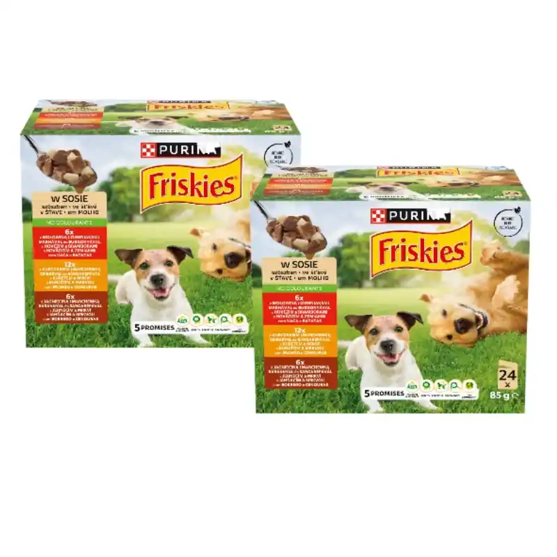 Árengedmény PURINA Friskies felnőtt kutyáknak szószban 24 x 85 g