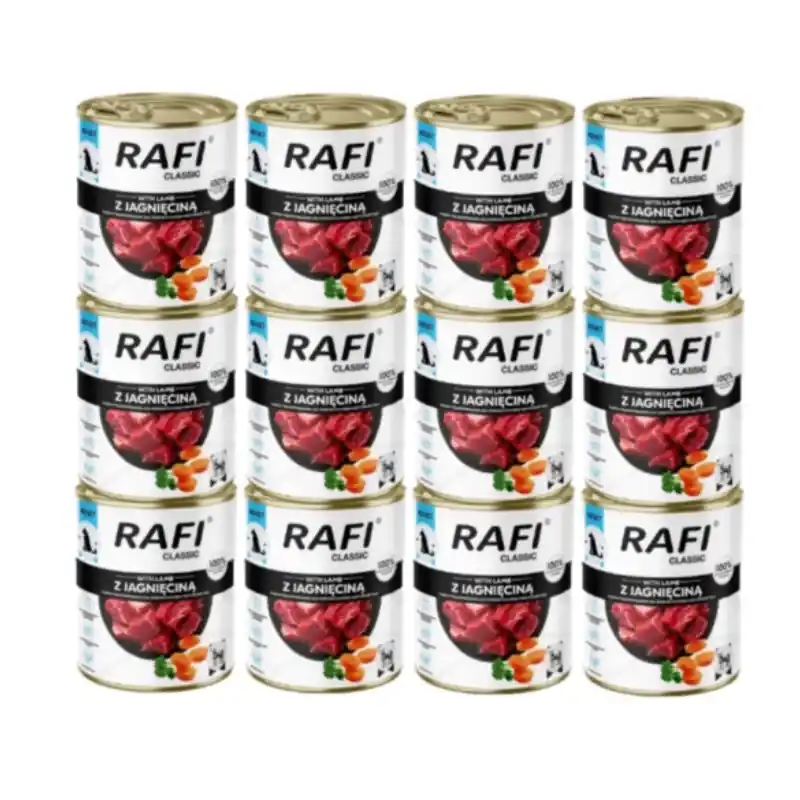 Árengedmény DOLINA NOTECI Rafi Classic nedves kutyatáp bárányhússal 12x800 g