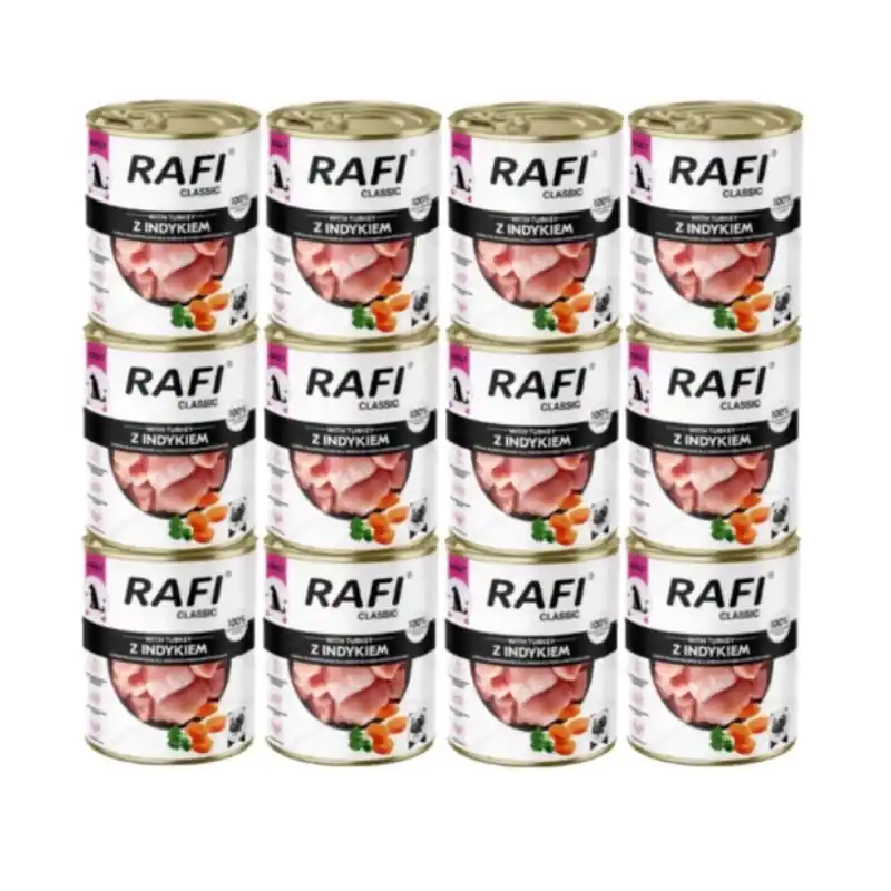 DOLINA NOTECI Rafi Classic nedves kutyatáp pulykával 12x800g Azonnali szállítás