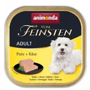 ANIMONDA Dog Vom Feinsten Adult pulyka sárga sajttal 24x150g Szezonális akció