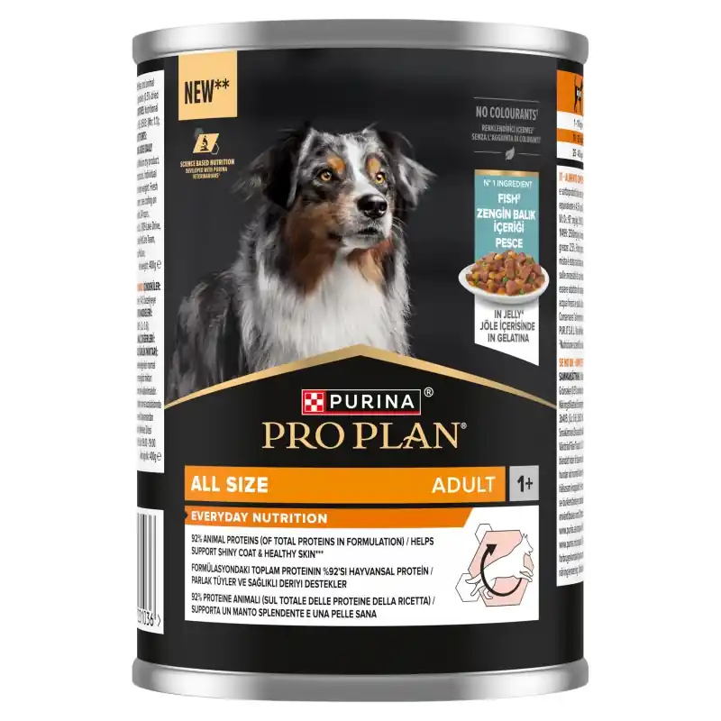 PRO PLAN Everyday Nutrition Felnőtt kutyaeledel halban gazdag zselében 6x400g Végkiárusítás