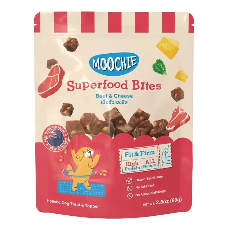 MOOCHIE Superfood Bites marhahúsos és sajtos jutalomfalat 40g Olcsóbb