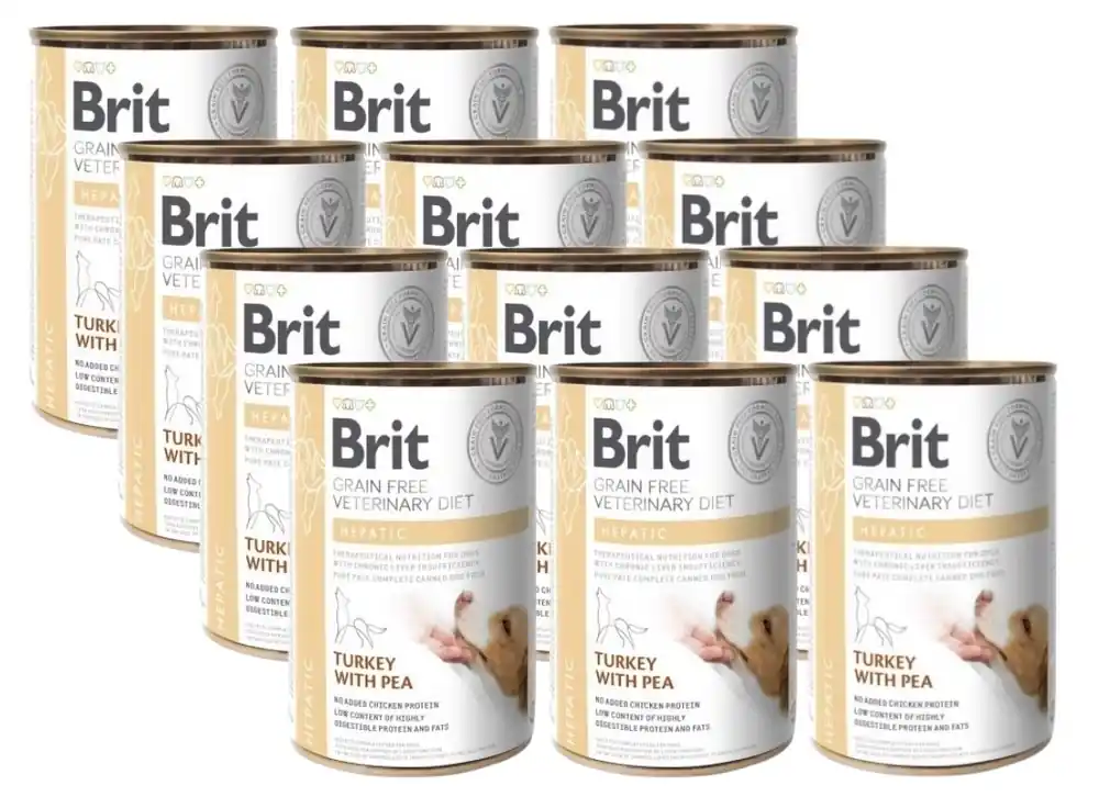 Brit Grain Free Veterinary Diet Dog Hepatic pulykával és borsóval 12x400g Olcsóbb