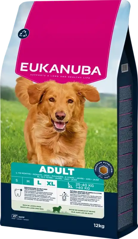 Utolsó esély EUKANUBA Adult Large Breed Bárány&Rizs 2x12kg