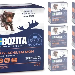Biztonságos vásárlás BOZITA kutya lazac zselében 6x370g
