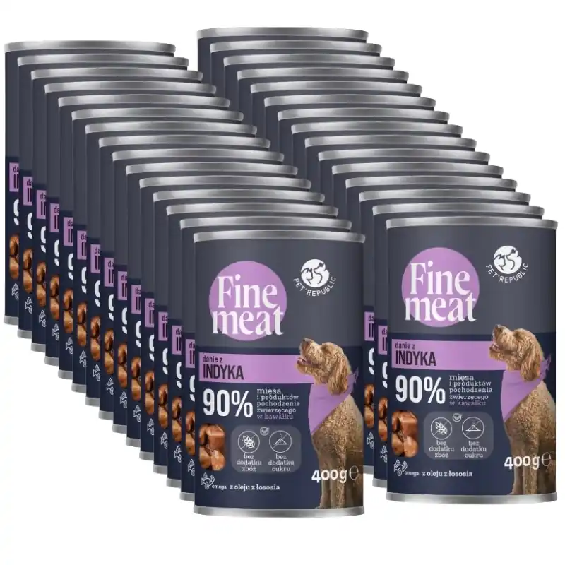 PetRepublic Fine Meat pulykatál 30x400g kutyáknak Prémium