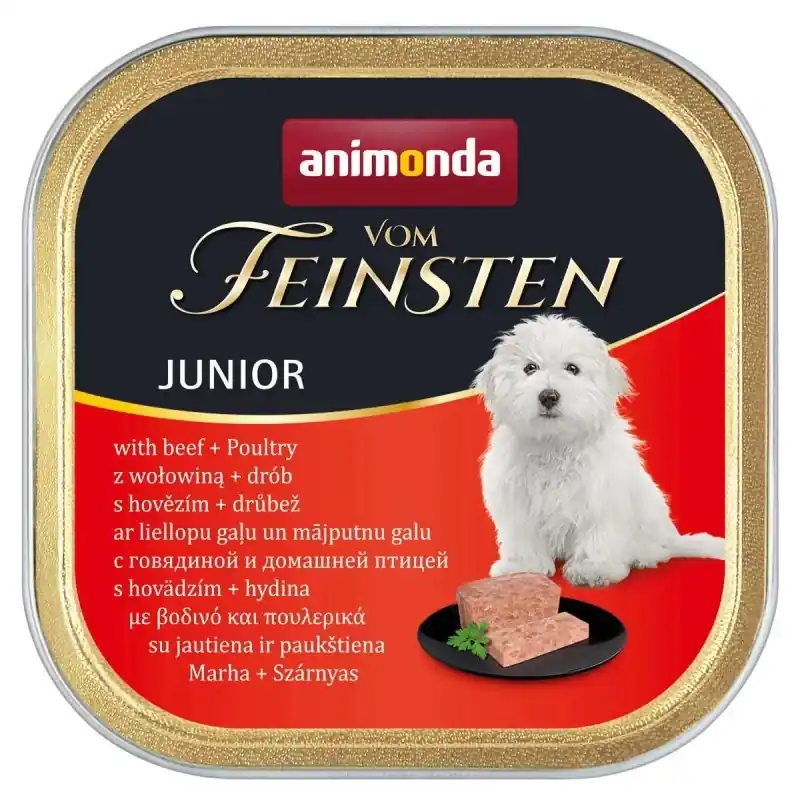 Újdonság Animonda Dog Vom Feinsten Junior Beef & Poultry 12x150g
