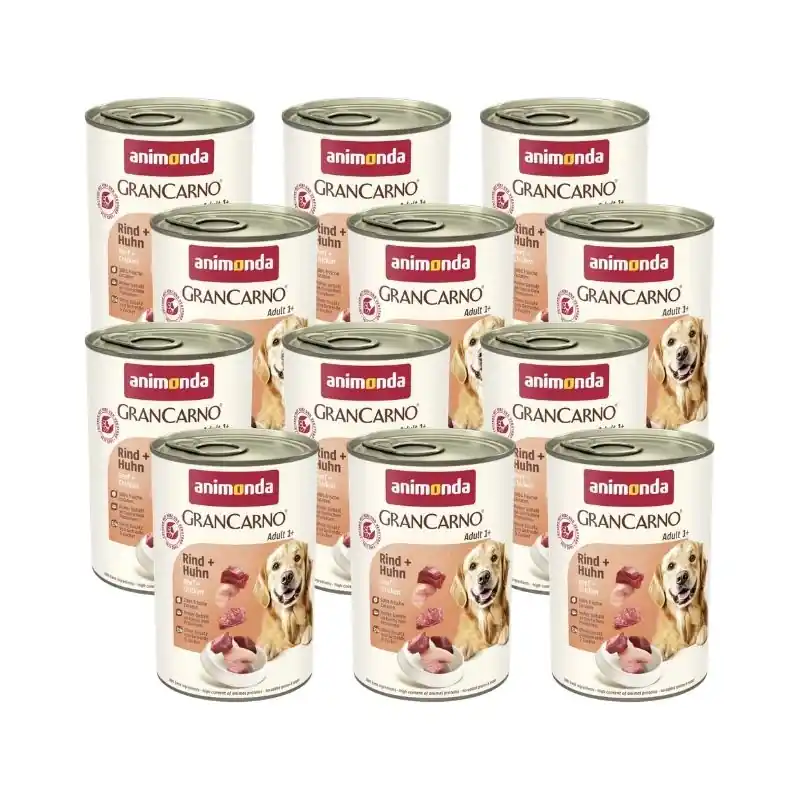Animonda GranCarno Adult Kutya Marha + Csirke 12x400g Kedvezmény