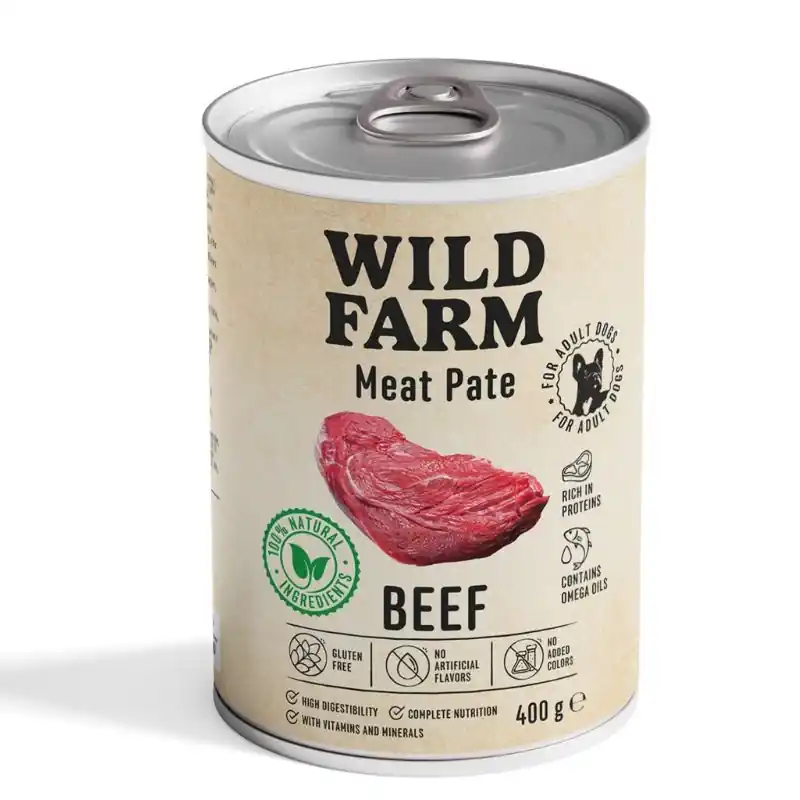 Wild Farm Pate Beef 400g gluténmentes kutyatáp Vedd meg online