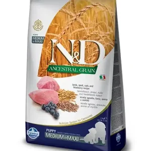 Farmina N&D Ancestral Grain Canine Puppy Medium & Maxi Lamb & Blueberry 2 x 12 kg Különleges ajánlat