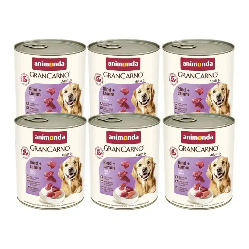 Legkelendőbb Animonda Grancarno Adult Dog Marha + Bárány 6x800g