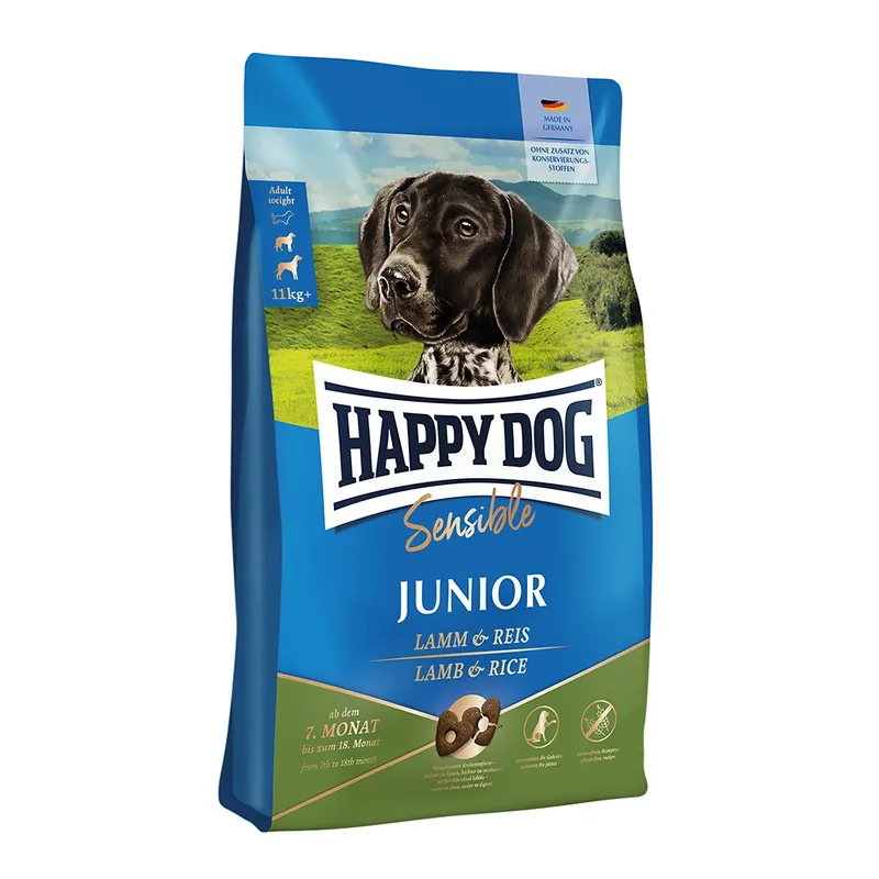 HAPPY DOG Sensible Junior, szárazeledel, bárány/rizs, 10 kg Akciós ár