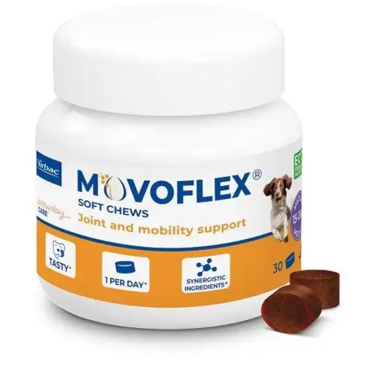 VIRBAC Movoflex M puha ízületi krokett 15 és 35 kg közötti kutyáknak - 30 krokett Szuper ajánlat