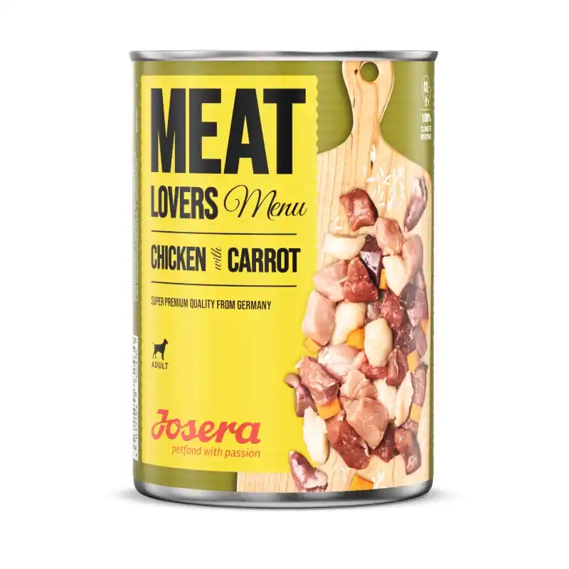 Kiárusítás JOSERA Meatlovers Menu Csirke sárgarépával 800g