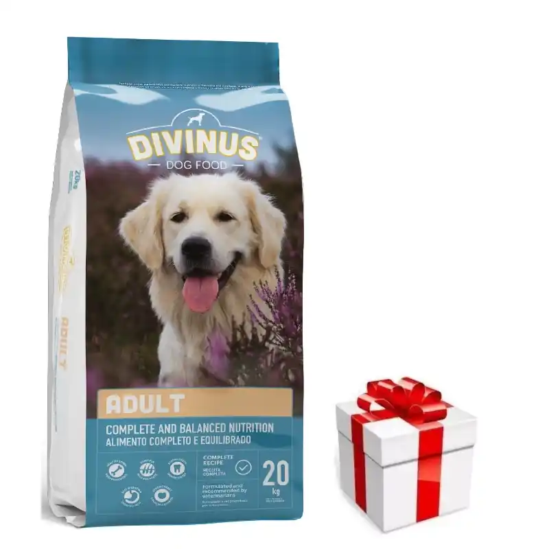 Divinus Adult felnőtt kutyáknak 20kg + Meglepetés A Kutyádnak Ingynes Vedd meg most
