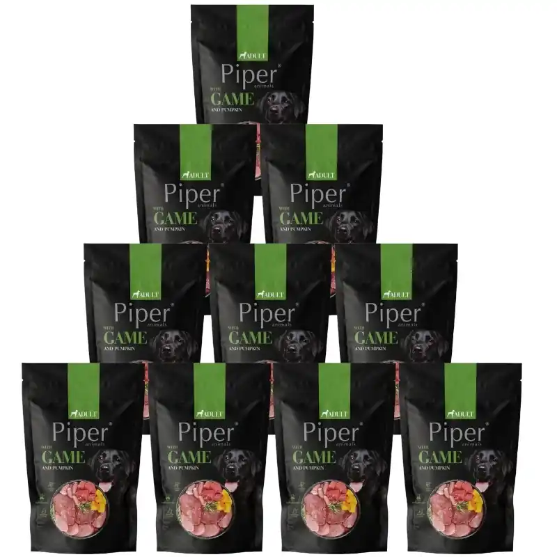 Végkiárusítás DOLINA NOTECI Piper kutyáknak vadhússal és sütőtökkel 10x500g