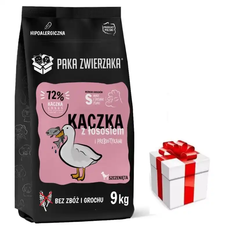 Alacsony ár Paka Zwierzaka - Hetedik mennyország - Kacsa lazaccal (kacsa és lazac ) 9kg + Meglepetés A Kutyádnak Ingynes