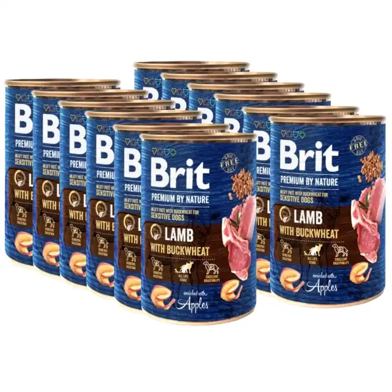 Brit Premium By Nature Bárányhús hajdinakásával 12x400g Szezonális akció