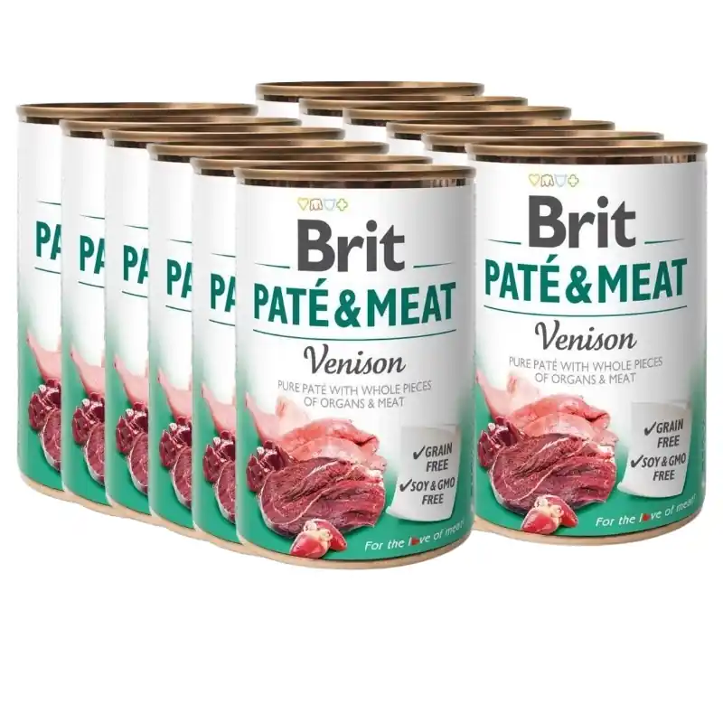 Brit Pate & hús szarvas 12x400g Újdonság