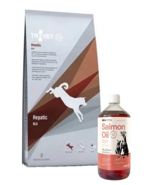 Újdonság TROVET HLD Hepatikus kutyáknak 12.5kg + LAB V Lazacolaj kutyáknak és macskáknak 1000ml