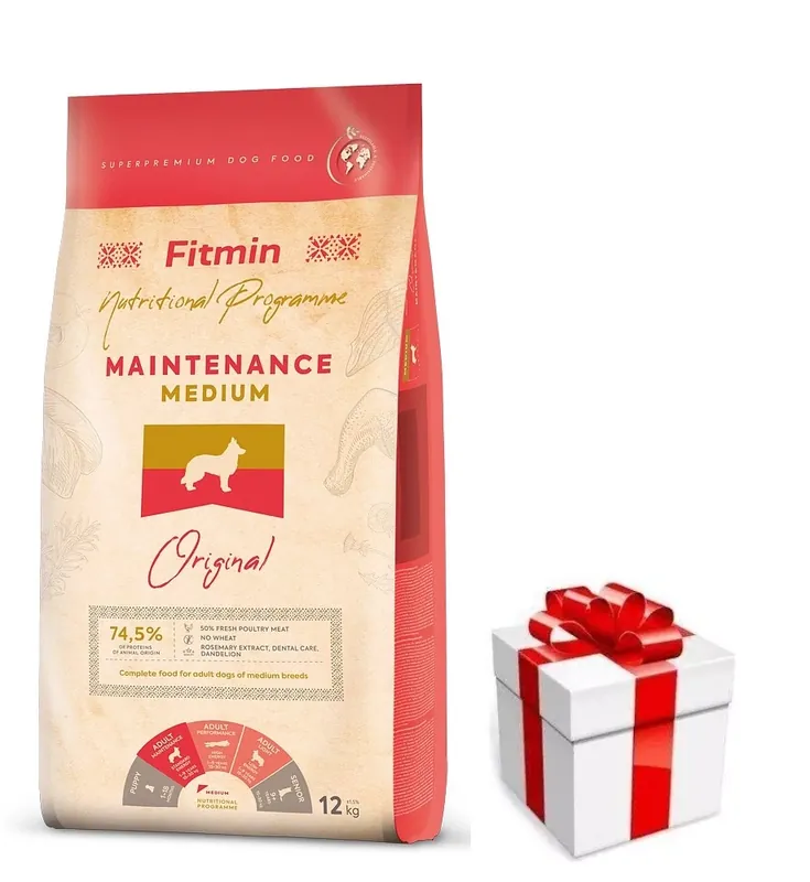 Akciós ár FITMIN Medium Maintenance 12kg + MEGLEPETÉS A KUTYÁDNAK