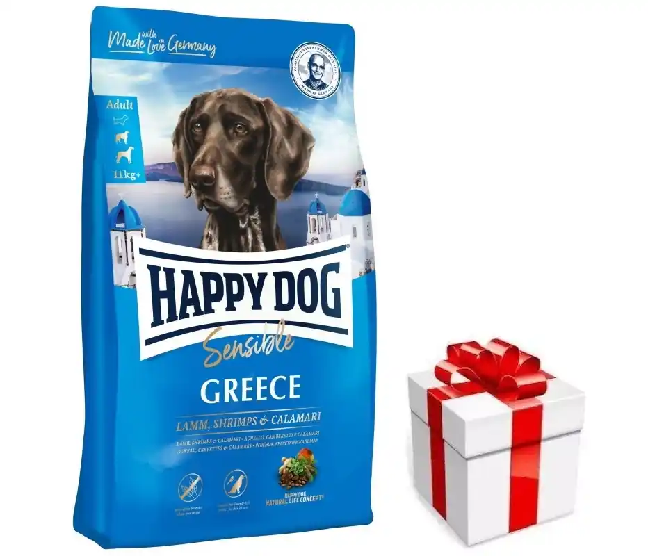 Biztonságos vásárlás Happy Dog Supreme Görögország 11kg + MEGLEPETÉS A KUTYÁDNAK