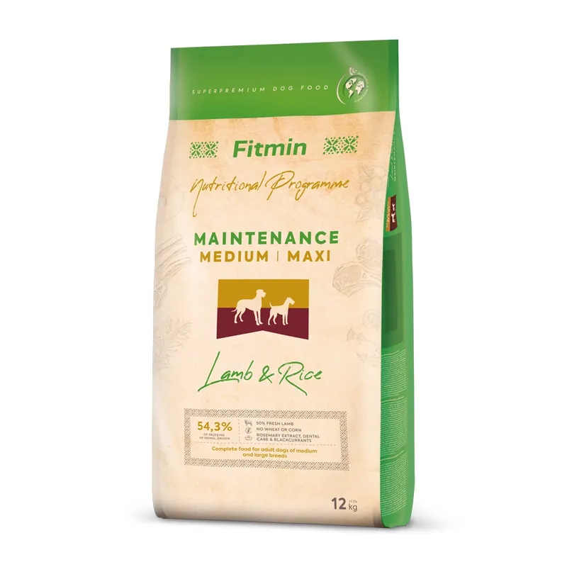 Rendeld meg most FITMIN Medium Maxi Maintenance Bárány&Rizs 12kg