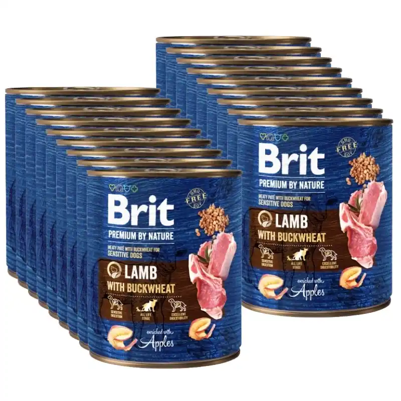 Azonnal elérhető Brit Premium By Nature Bárány hajdina 18x800g