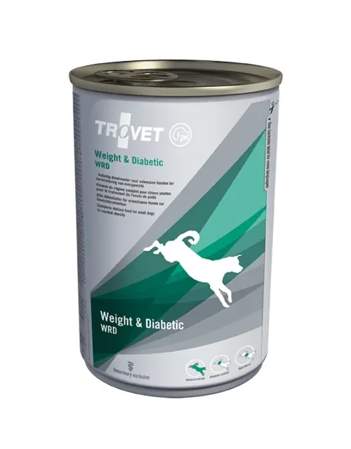 Kiárusítás TROVET WRD Weight & Diabetic kutyáknak 12x400g konzervdobozban