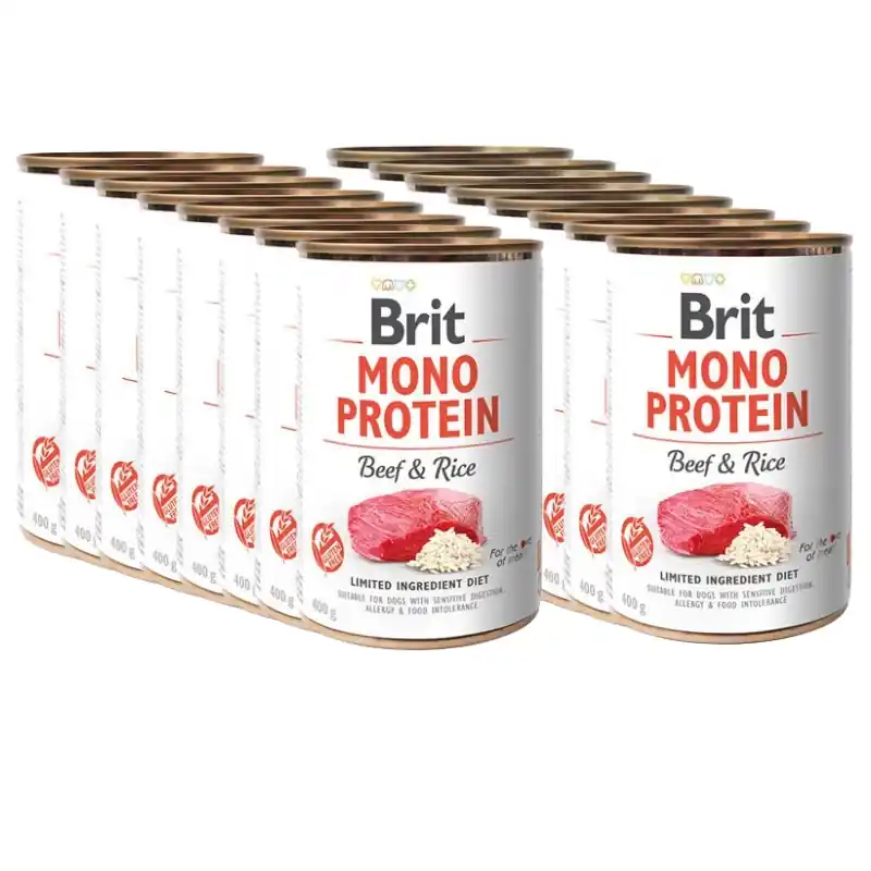 BRIT MONO PROTEIN BEEF & BROWN RIZS 18x400g Biztonságos fizetés