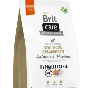 Akció BRIT CARE Kutyák számára hipoallergén Dog Show Champion lazac és hering 3 kg