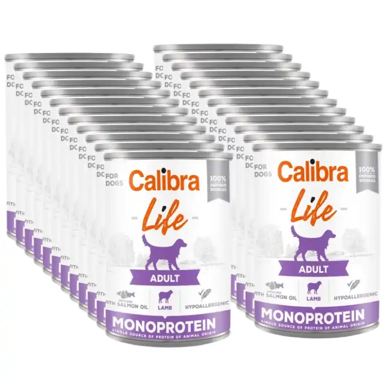 Legnépszerűbb CALIBRA Dog Life Adult Bárányhúsos 24x400g