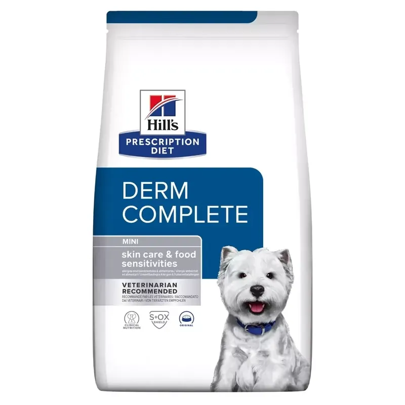 HILL‘S PD Prescription Diet Canine Derm Complete Mini 1 kg Gyors szállítás