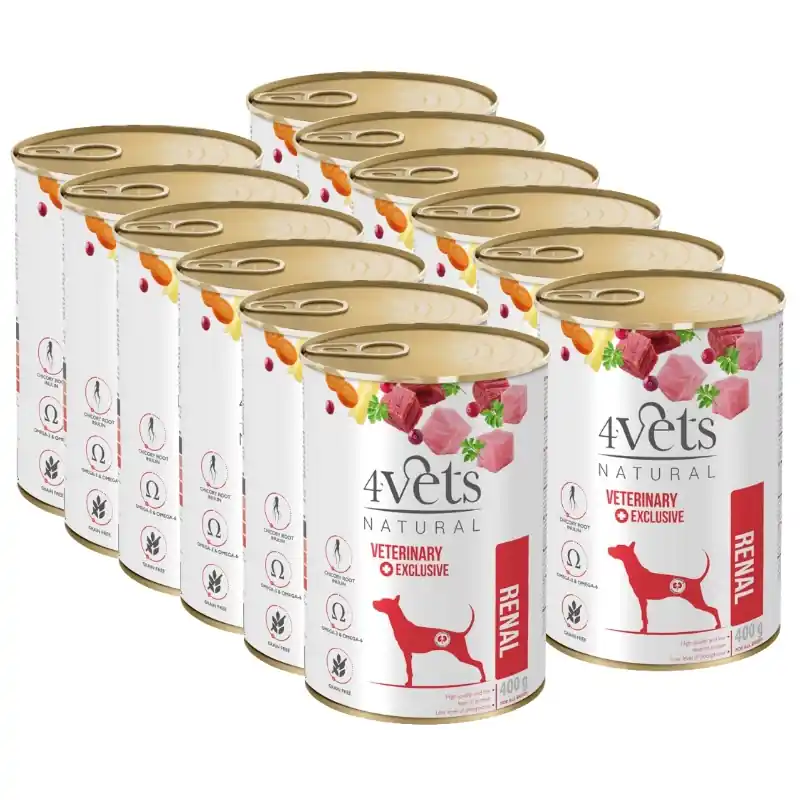 4Vets for dogs Renal 12x400g Prémium