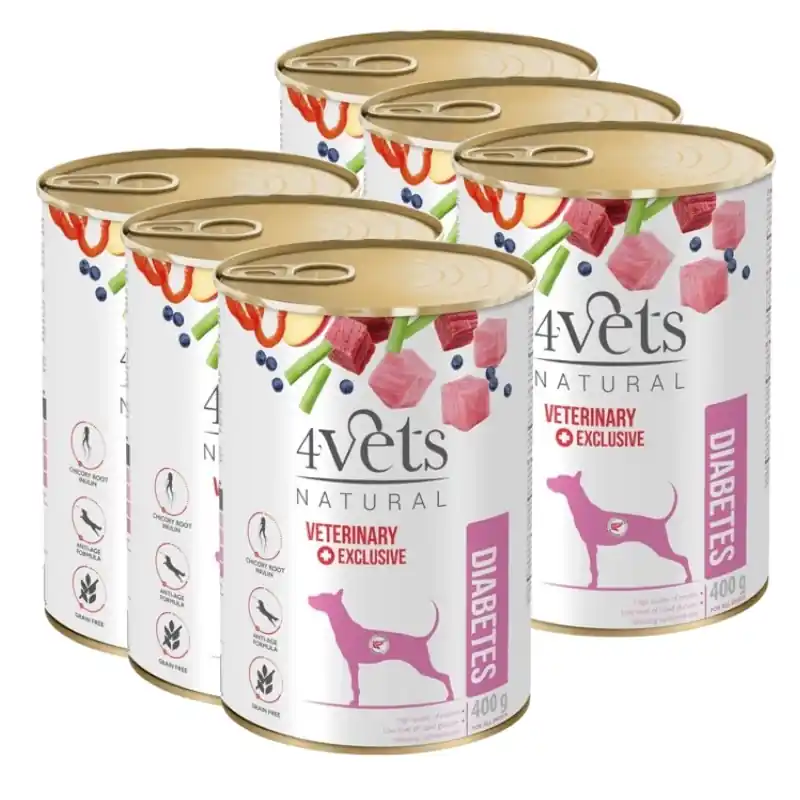 4Vets Kutya cukorbetegség 6x400g Azonnal elérhető