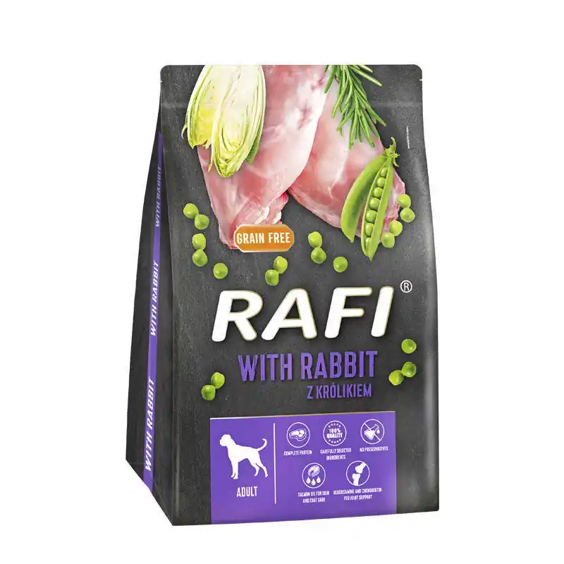 Alacsony ár DOLINA NOTECI Rafi Rafi száraz kutyatáp nyúllal 3kg