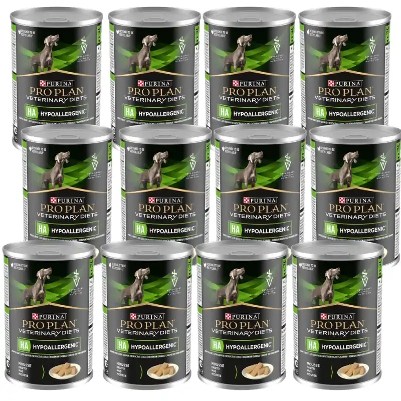 PRO PLAN Veterinary Diets HA Hipoallergén nedves kutyatáp mousse 12x400g Akció