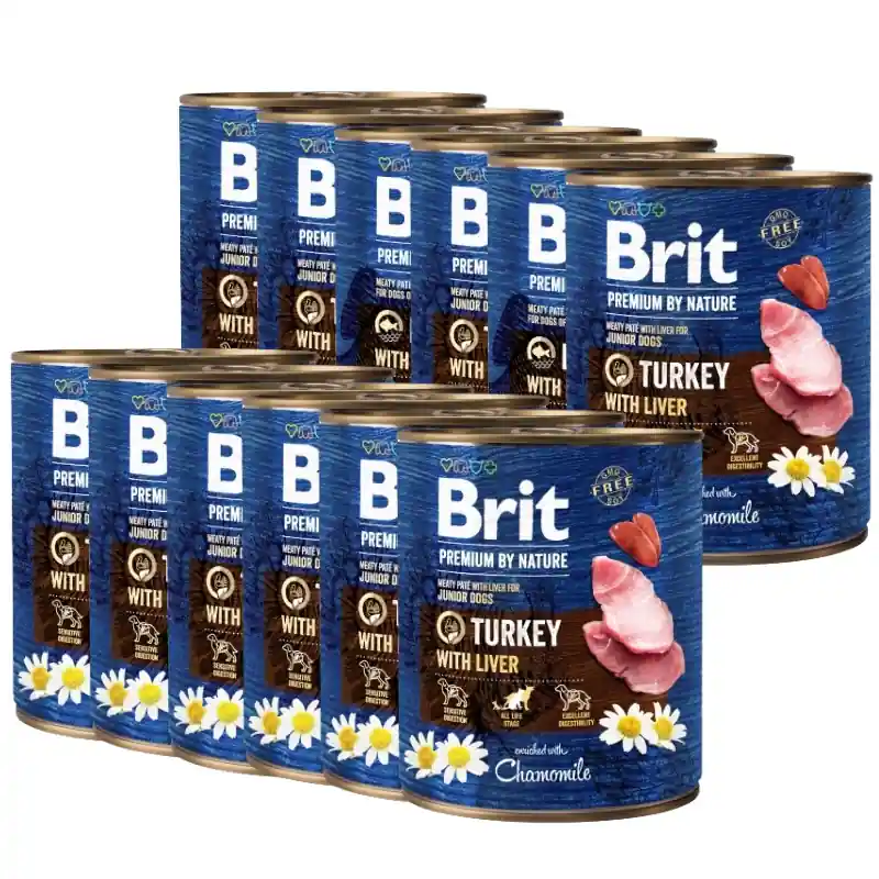 Legnépszerűbb Brit Premium By Nature pulyka májjal 12x800g