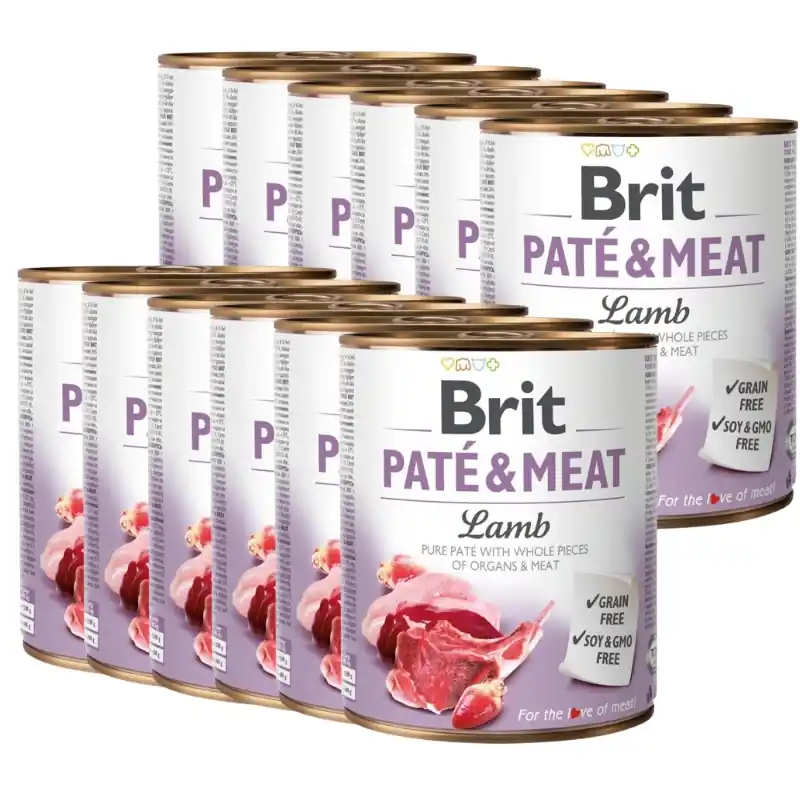Vedd meg online BRIT PATE & MEAT LAMB 12x800g