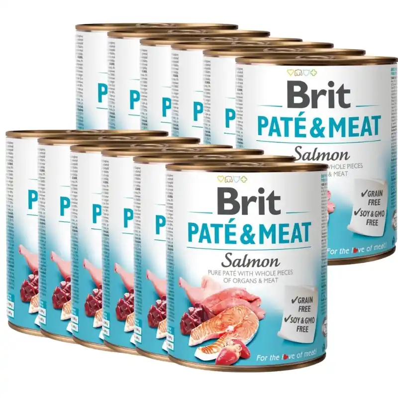 Brit Pate & Hús lazac 12x800g Olcsóbb
