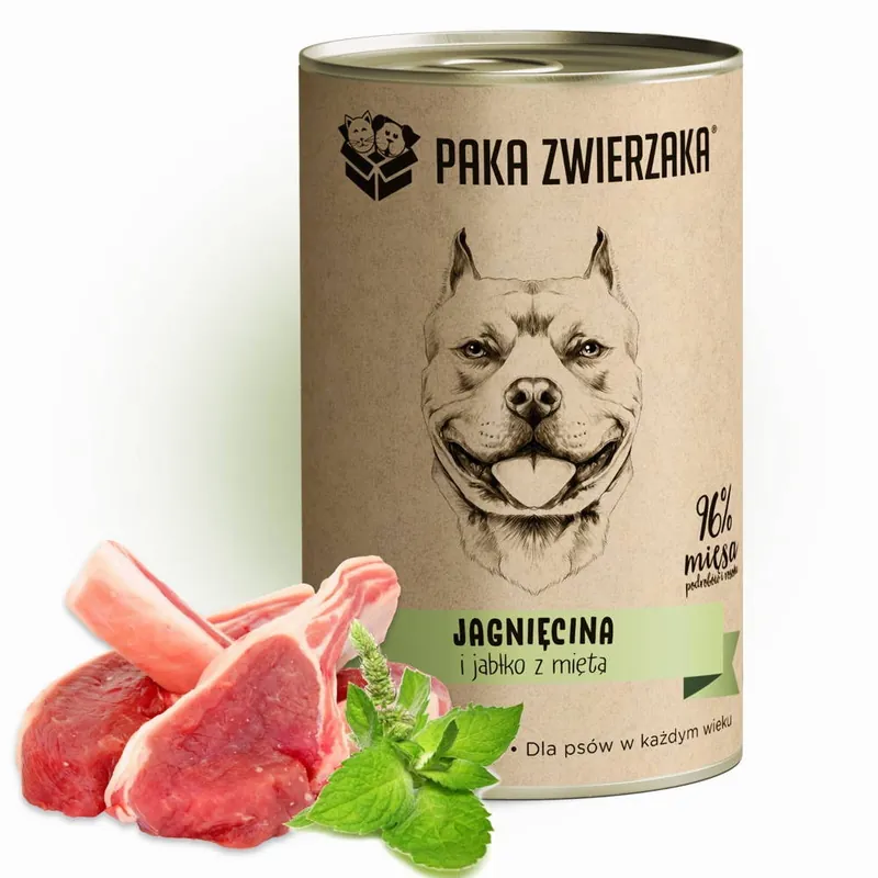 Paka Zwierzaka Bárány és alma mentával (400g) Népszerű