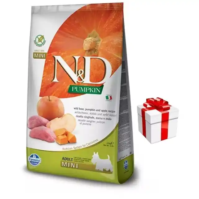 Farmina N&D Grain Free Dog Adult Mini Boar & Apple With Pumpkin 7kg + Meglepetés A Macskának Alacsony ár