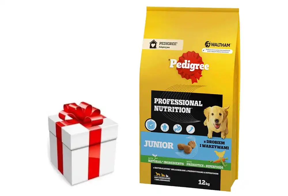 Utolsó esély PEDIGREE® Junior Professional Nutrition 12 kg+ Ingyenes meglepetés